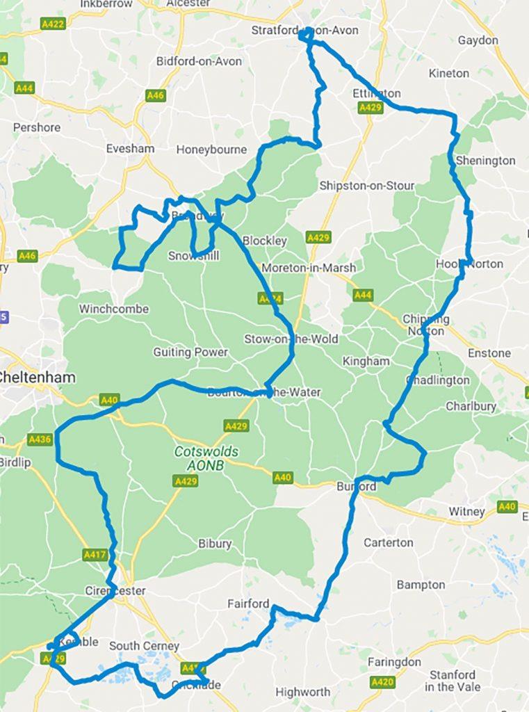 Cotswold Canter Map